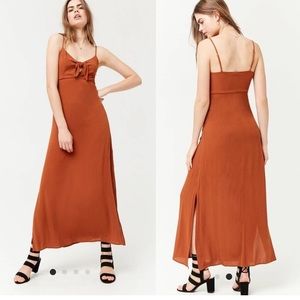 NWT Forever 21 Keyhole Front Tie Cami Maxi Dress